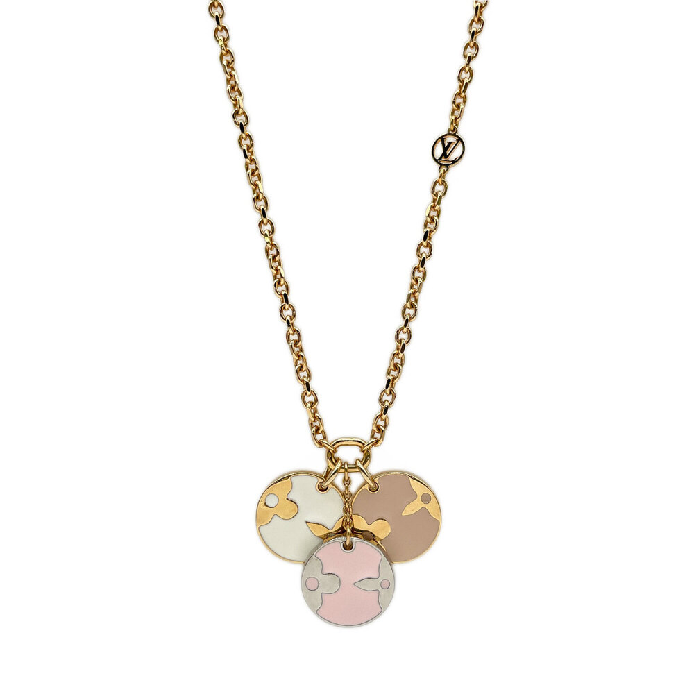 LOUIS VUITTON Pink Monogram Necklace